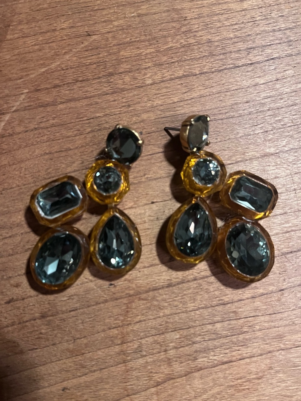 J Crew jewelbox black oversized Statement Earrings